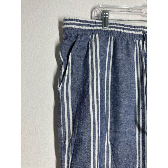 Old Navy Women’s Linen Blend Blue/White Striped Wide Leg" Pants Size XL - Picture 3 of 15